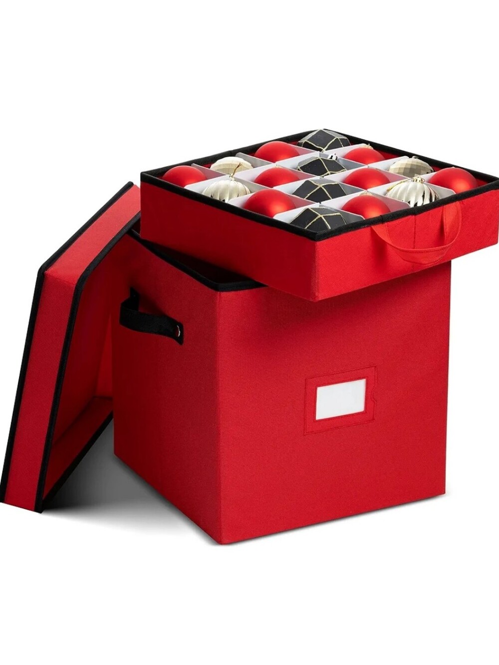 Zober Premium Heavy Duty Christmas Ornament storage Box with Lid - 3-inch - NEW
